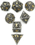 DND Dice Set, Metal Polyhedral Dice Gift for Role Playing, D20 Hollow Dice Set for DND RPG MTG Table Games