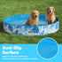 Swimming (63" 12") SLOOSH Foldable Dog Kiddie Pool - Portable Hard Plastic Kids Baby Doggie Pool, Anti-Slip Thick PVC