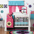 One Grace Place Magical Michayla Burp Cloth, Black, Pink and Turquoise