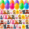 JOYIN 36 Pcs Pre-Filled Easter Eggs Filled with Plush Animal Toys for