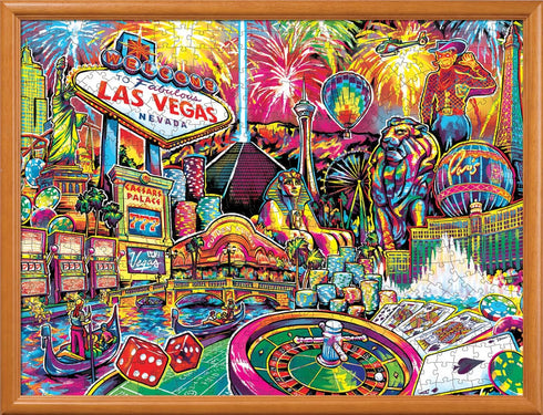 Masterpieces 550 Piece Jigsaw Puzzle, Greetings from Las Vegas, 18"x24" for Adults and Family.
