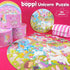 Unicorn Jigsaw Puzzle for Kids Ages 5-8 - 150 Piece Round Unicorn Kids Puzzles - Princess Puzzle with Fairies and Animals Made with 100% Recycled Card by boppi