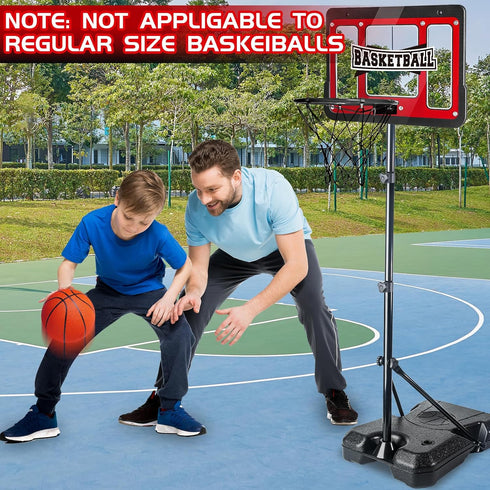 Kids Basketball Hoop, Adjustable Height Basketball Toy with Stand, Toddler Basketball Gifts for Boys Age 3-8, Indoor