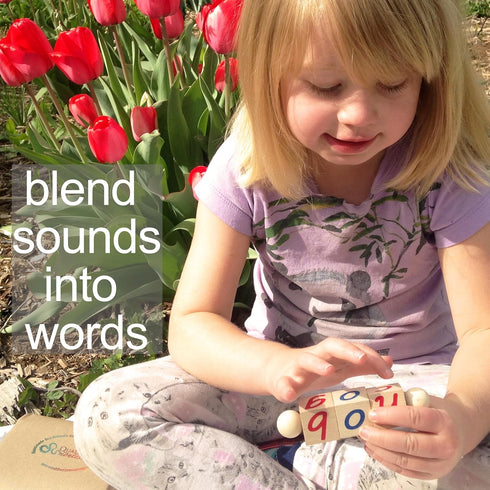 Phonetic Reading Blocks for The Beginning Reader | Tangible Preschool Learning Material | Phonic Word Building Activity