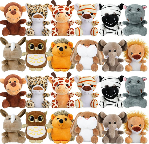Arrozon 24 Pcs Small Stuffed Animals Bulk, Mini Stuffed Animal 4.5 Inch