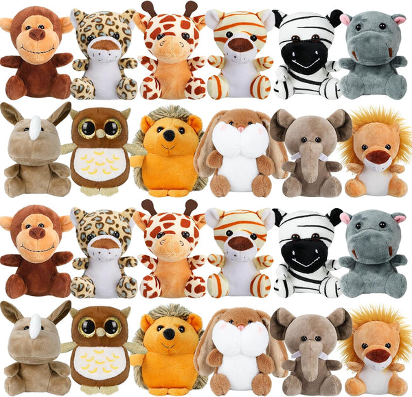 Arrozon 24 Pcs Small Stuffed Animals Bulk, Mini Stuffed Animal 4.5 Inch