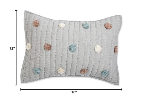 Crane Rainbow Decorative Quilted Baby Pillow