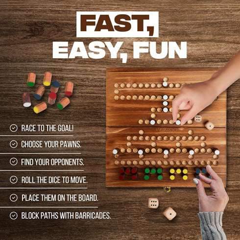 2025 2-4 Barricade Board Game - Malefiz Game - Dice Games - Player Competitive Strategy Game - Fast Board Game Fun