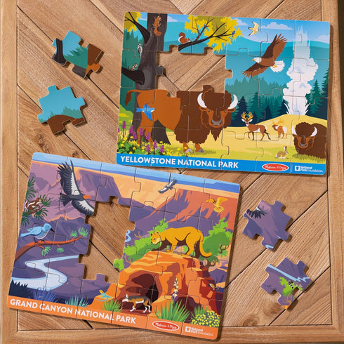 24pc Jigsaw Puzzle Bundle for Boys and Girls Ages 3+ - National Parks by Melissa & Doug
