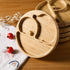 Suction Plates for Baby & Toddler, Bamboo Divided Platter with Silicone Fork & Spoon, Non-Slip Design for Weaning