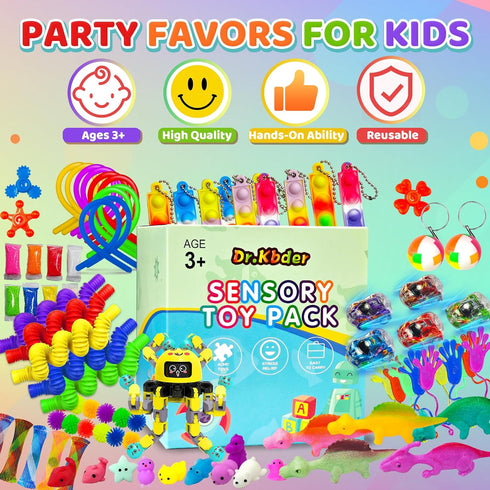 110PC 5-7, 8-12, Fidget Toys Bulk for Adult Kids Age Sensory Autism Travel Must Have ADHD Autistic Figette Classroom