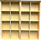 Eledoll Dollhouse Furniture Wood Grid Shelf - 1:6 Scale Doll Furniture for Collectible Miniatures, 2-Pack