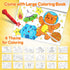 18 1-3, Set 4-8, Mocoosy Colors Jumbo Crayons for Toddlers Mess-Free Washable Crayon with Coloring Book for Kids Ages