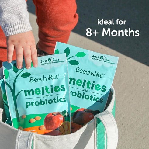 Beech-Nut Probiotic Melties Baby & Toddler Snack Melts, Apple Carrot Mango Yogurt, 1 oz (7 Pack)