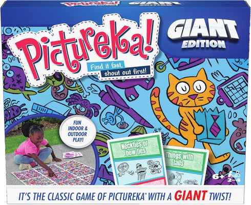 Pictureka Giant Board Game - Fun Family Game with Big Mat & Cards for Kids Ages 6+