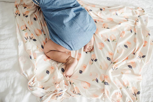 Copper Pearl Large Premium Knit Baby Swaddle Receiving Blanket - Caroline