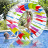 Zcaukya 65" Giant Inflatable Wheel Roller, Colorful Water Rolling Wheel Float for Kids Summer Fun