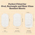 Set 3 Pack 32 16 4 Inches Baby Bassinet Sheet for Boy and Girl, Organic Jersey Cotton Universal Fitted Bedding Cover