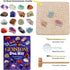 DANCING BEAR Gem Dig Kit - Excavate 16 Gems & Crystals Including Arrowheads, Quartz, Amethyst - STEM Education Gift Set for Kids