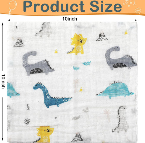 30 10x10 Kenning Pieces Muslin Baby Washcloths for Newborn Soft Absorbent Muslin Burp Cloths Wash Clothes Baby Face