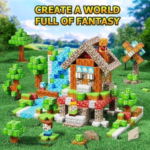 Wxlbr 3+ 84PCS 1" Magnetic Blocks, Magnetic Building Blocks,STEM Constructions Magnet Blocks for Kids, Boys and Girls