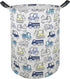 19.7" Round Laundry Basket - Laundry Hamper with Handles, Toys Storage Organizer Gift Bins for Boys and Girls