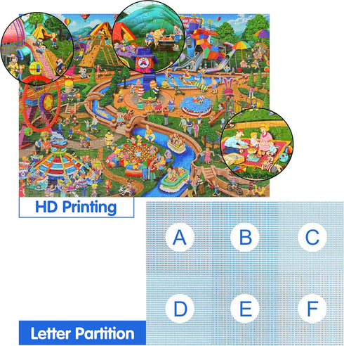 Becko US 500 Piece Jigsaw Puzzles for Adults and Kids, Theme Park Fun for All Ages
