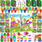 BenLouis 84Pcs Dinosaur Party Favors Dino Theme Coloring Books Crayons Sticker Set