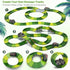 Dinosaur Toys, 252 PCS Create A Dinosaur World Road Race Tracks, Flexible Track Playset, 2pcs Dinosaur Car for 3 4 5 6
