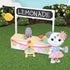 Sweet & Sour Lemonade Stand, Complete Set with Miniature Doll Figure, 9 Pieces, Ages 3+