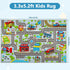 5.2'x3.3' Capslpad Kids Rug Educational Play Rug Traffic Road Kids Play Car Mat Large Learning Play Game Area Rug