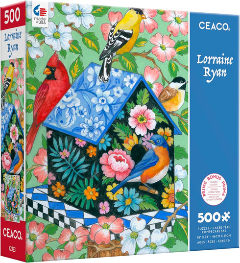 Ceaco - Lorraine Ryan - Elegant Birdhouse - 500 Piece Jigsaw Puzzle