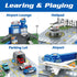 Set Airplane Toy with Trucks, Helicopter, Planes, Signs and Airport Playmat, Interactive Early Learning Toys for Boys