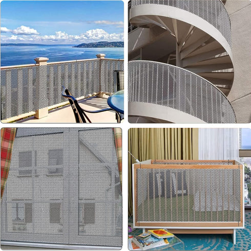 Child Safety Net, Durable Banister Guard for Baby Proofing Stairs, Easy to Install Stair Netting for Kids & Pets
