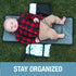 CleverMade Portable Baby Changing Pad Clutch with Wristlet - Premium Foldable Water Resistant Diaper Changing Mat