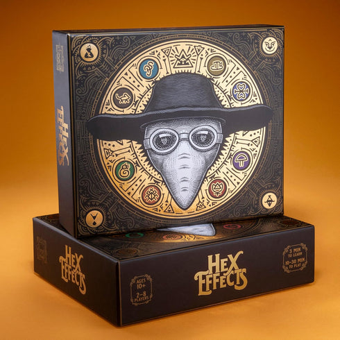 Pillbox 10+ 2-8 10-30 Hex Effects by Games | A Fast-Paced Card Game with Potions and disasters | Ages | Players |