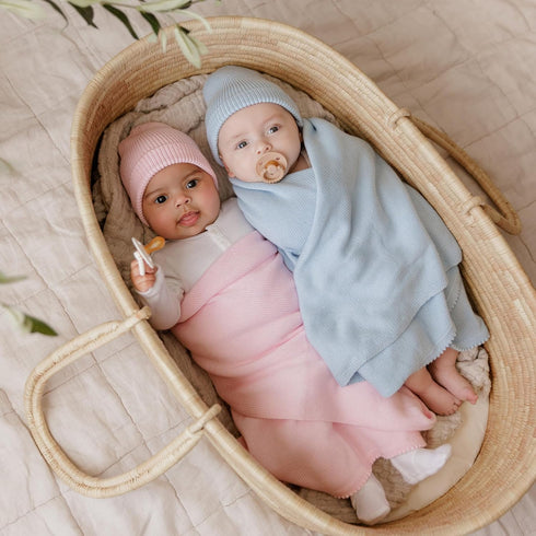 Set Baby Gift - Organic Cotton Newborn Blanket Essentials, Thoughtful Baby Shower & New Baby Gift for Boys & Girls