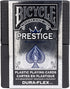 Bicycle Prestige Waterproof Plastic Playing Cards, Red & Blue (Colors May Vary)