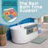 Elbow Set 4 Comfortable Baby Bath Kneeler and Rest Pad - Kneeling Pad Bath Mat with Toy Organizer Pockets,Non-Slip Baby