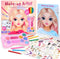 BSCOOL Make-up Artist. 3 in 1 Fun Makeup, Sticker, Coloring Kit, Includes