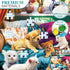 VoYouTwo 300 8-10 10-12,Funny Nights,20.5x15 Piece Puzzles for Adults, Dogs Kittens on The Sofa at Play Puzzle