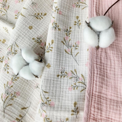 40''X40'' 100% 100X100cm CREVENT Organic Cotton Muslin Baby Blanket for Newborns, Essential for Baby Shower Birthday