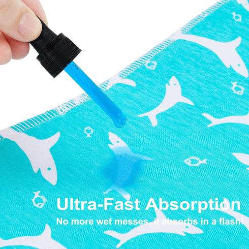 Baby Burp Cloths with Snap, Large Size 3 Layers, 100% Cotton, Super Absorbent Baby Spit Up Rags, 6 Pack for Boys