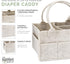 Parker Baby Diaper Caddy - Nursery Storage Bin and Car Organizer for Diapers and Baby Wipes (White, Regular) by Parker Baby Co.