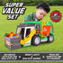 19" Set Maxx Action Large Motorized Maxx Action Garbage Truck Toy with Lights and Sound Includes Dumpster, Trash Bin