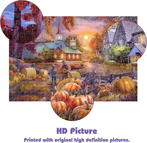 Tektalk 1000 Pieces Jigsaw Puzzles for Teens & Adults (Harvest)