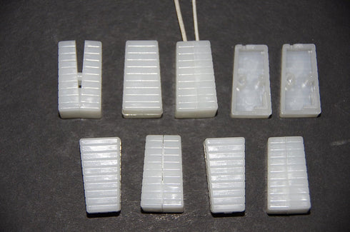 Big 8 Sets (16 Pieces) Blind Tassels, Ivory, Trapezoid Design, Safety Pull Cord for Homes, Boats, and RVs