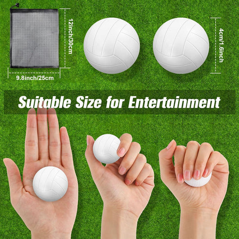 100 Pcs Mini Volleyball Stress Balls - Bulk Volleyball Party Favors, Tiny Foam Sports Balls with Storage Bag for Kids