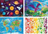 Chuckle & Roar 4 Pack Puzzles - Space, World Map, Fantasy, Food - 100 & 200 PC Jigsaw Puzzles
