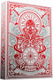 Infinitum Ghost Playing Cards - White & Red Deck with FREE Card Game eBook - Premium Standard Size